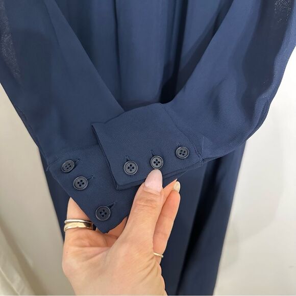 Reformation Liara Dress in Navy - Picture 6 of 8